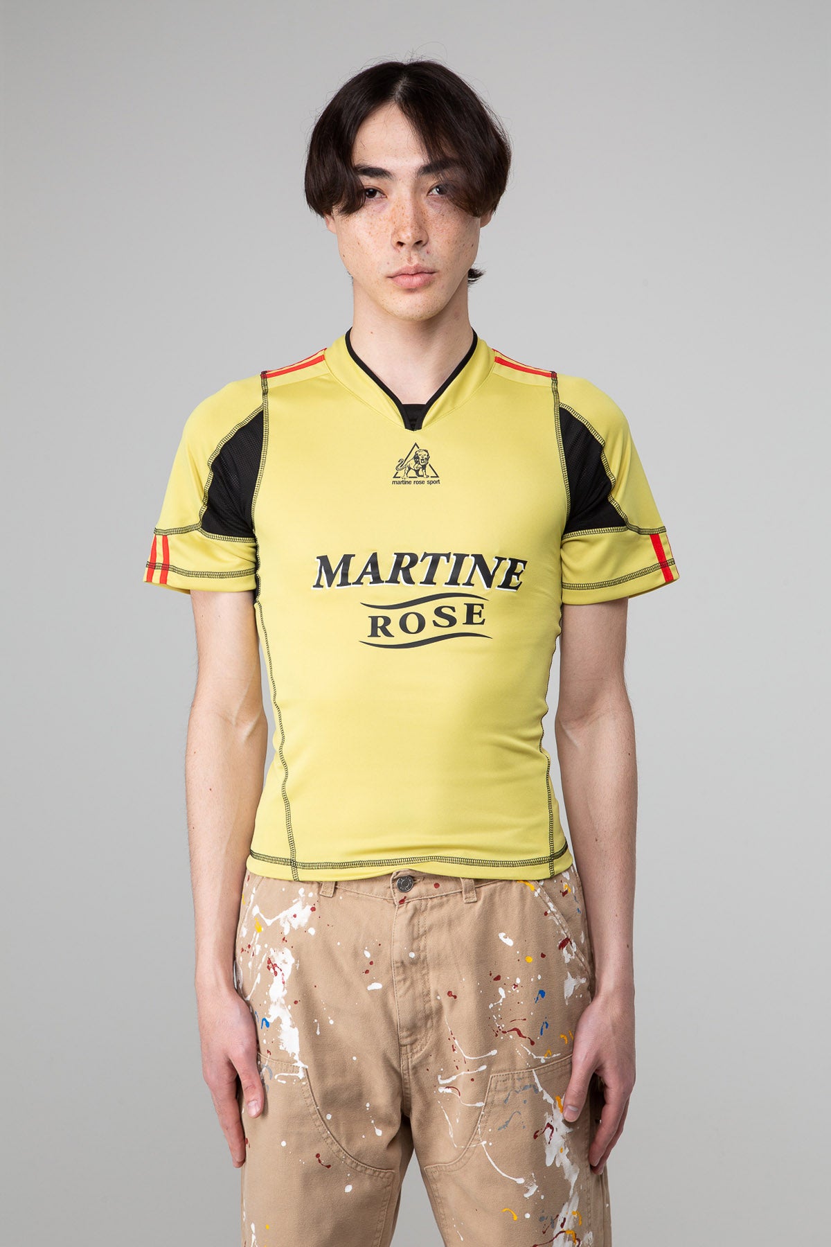 Martine Rose Yellow Shrunken T-Shirt